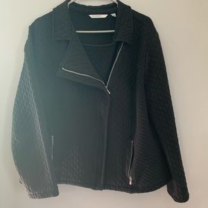 Isaac Mizrahi Live! Black moto jacket